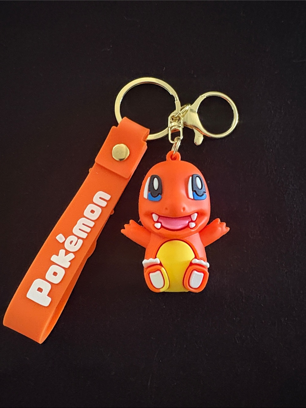 Pokémon Charmander Orange Keychain Bag Charm with Strap